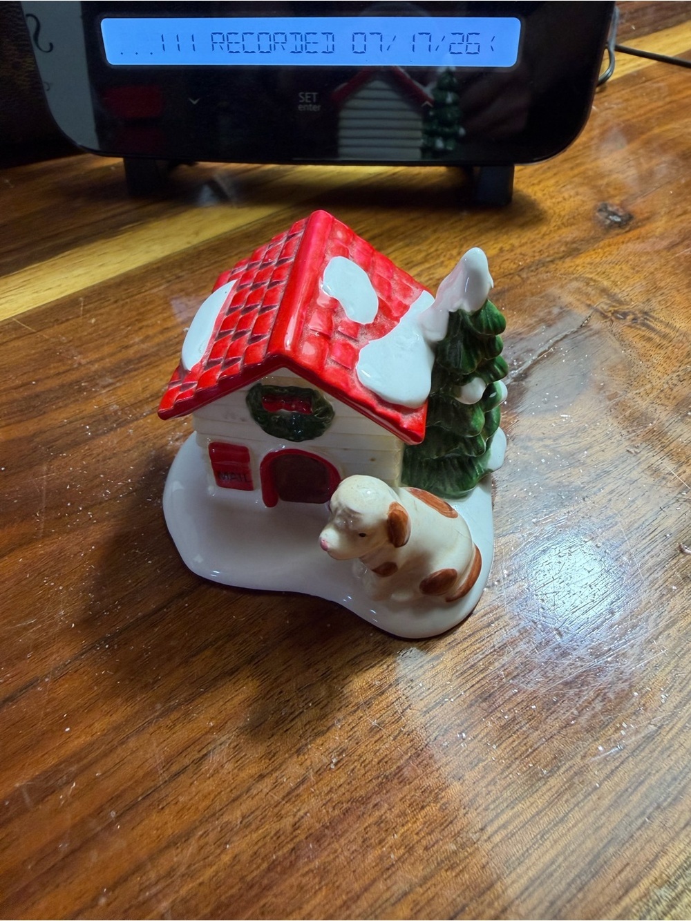 Department 56 Red Roof Holiday Dog House Figurine